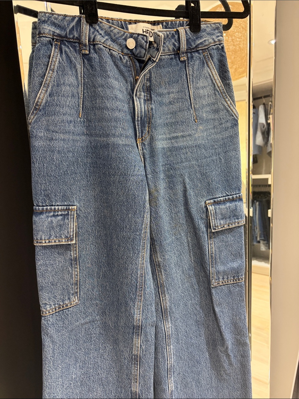 Dynamite Heidi Blue Relaxed Cargo Jeans
